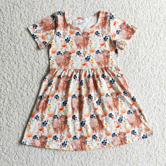 Highcow Flowers Girls Dress