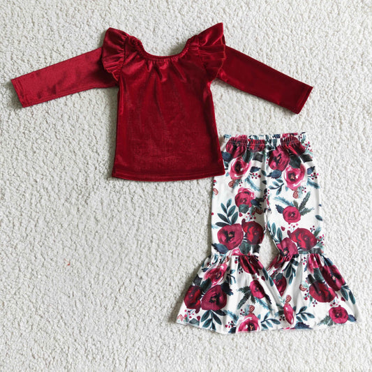 Red Flower Velvet Gilr‘s Outfits