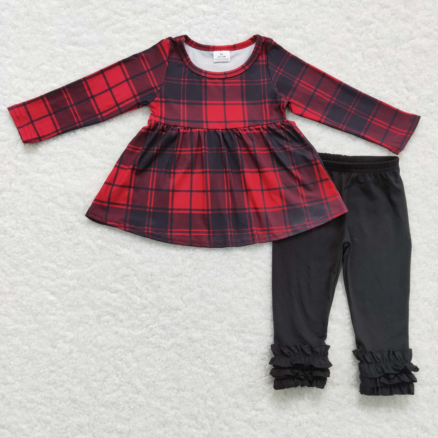 Fall Outfits Red Plaid Stripes Leopard Pants