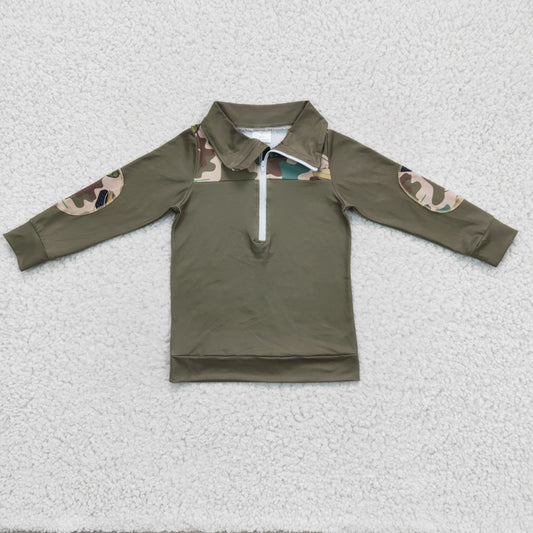 Dark Green Camo Coat