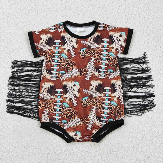 Western Brown Leopard Baby Romper