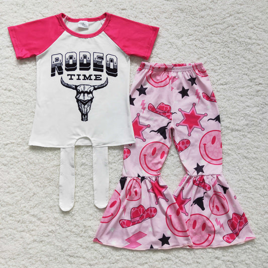 Pink Cow Rodeo Girl Outfits