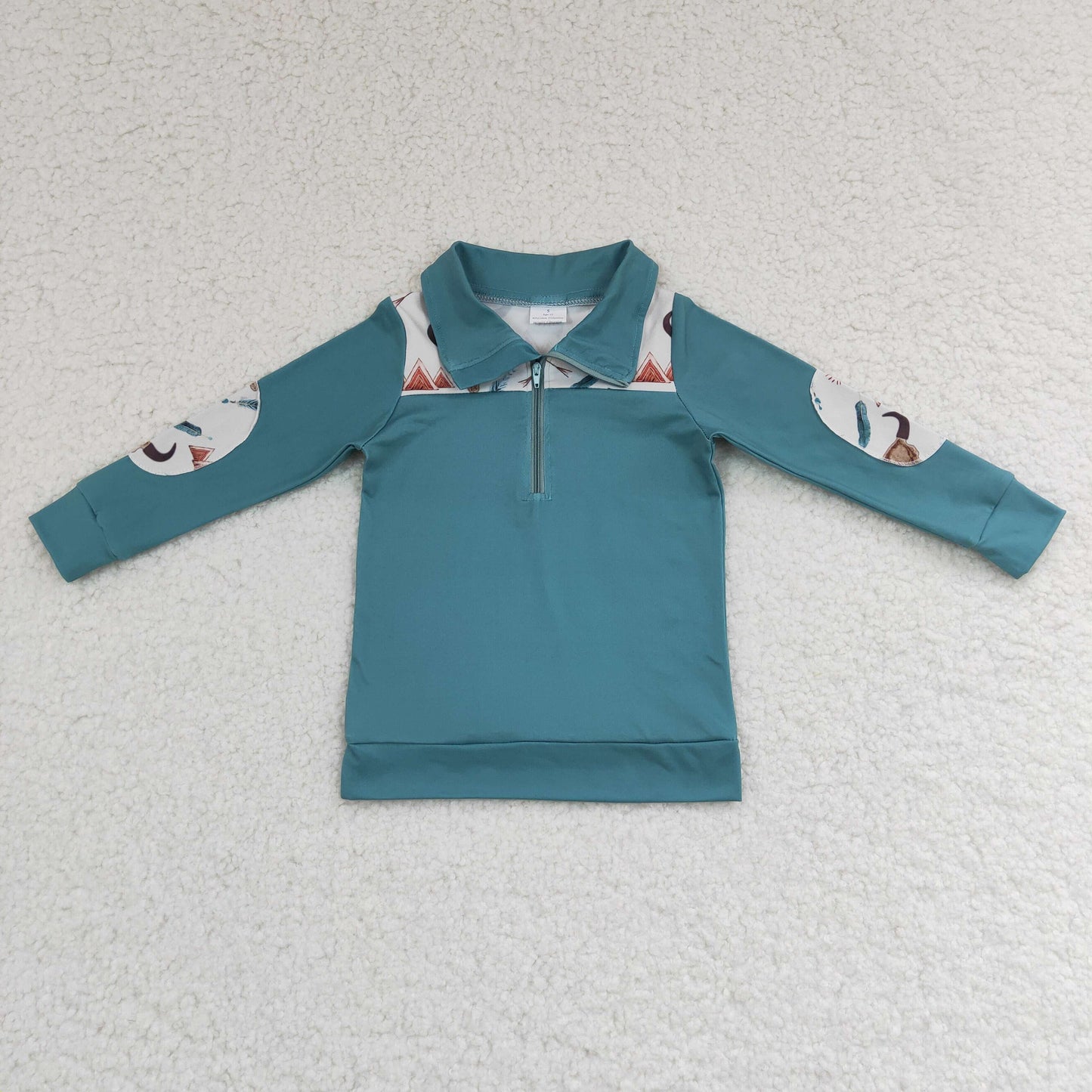Western Blue Cow Camo Coat
