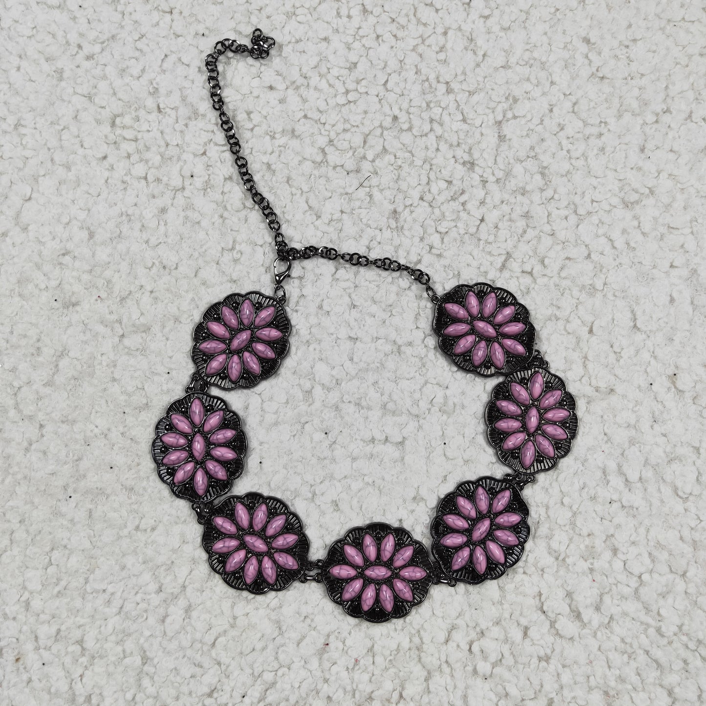 PURPLE TURQUOISE CHAINS BELT FOR PANTS