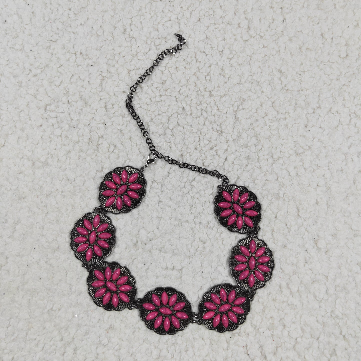 PINK TURQUOISE CHAINS BELT FOR PANTS