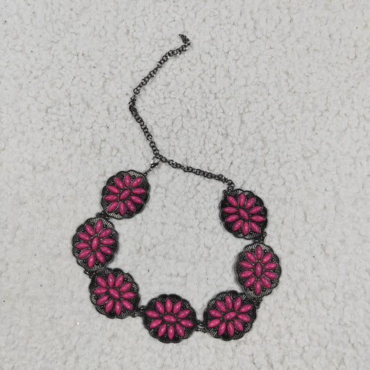 PINK TURQUOISE CHAINS BELT FOR PANTS