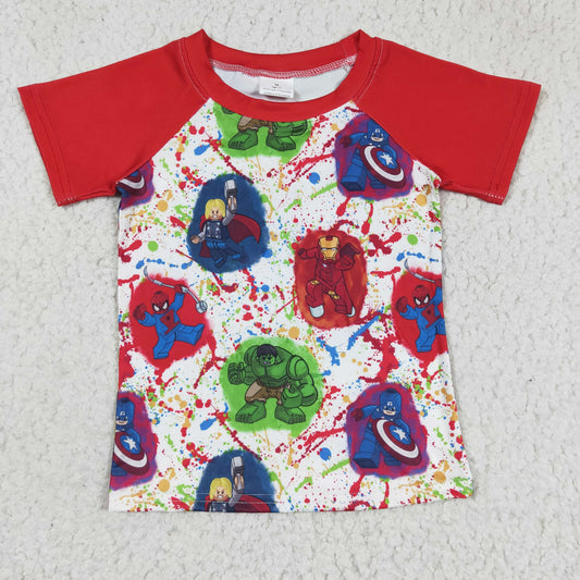 Red Cartoon Boy Shirt