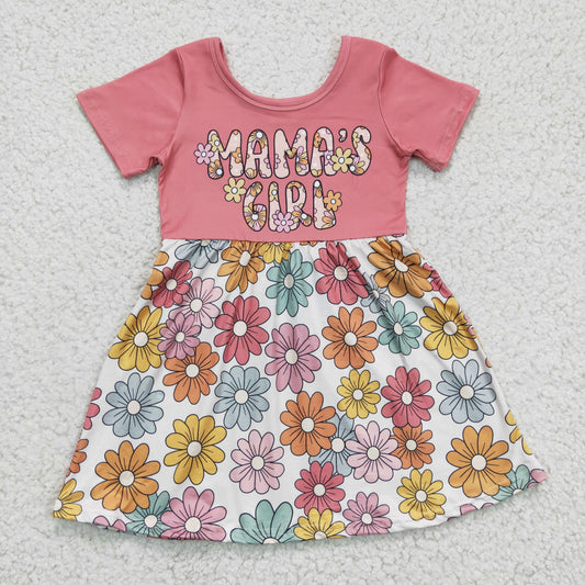 MAMA Flowers Girls Pink Dress