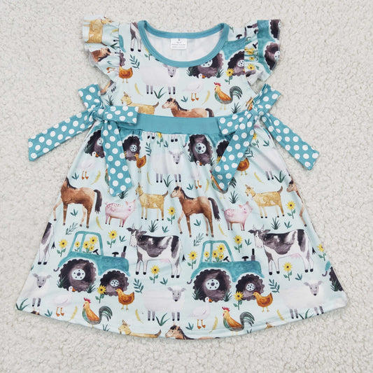 Blue Farm Dots Girls Dress