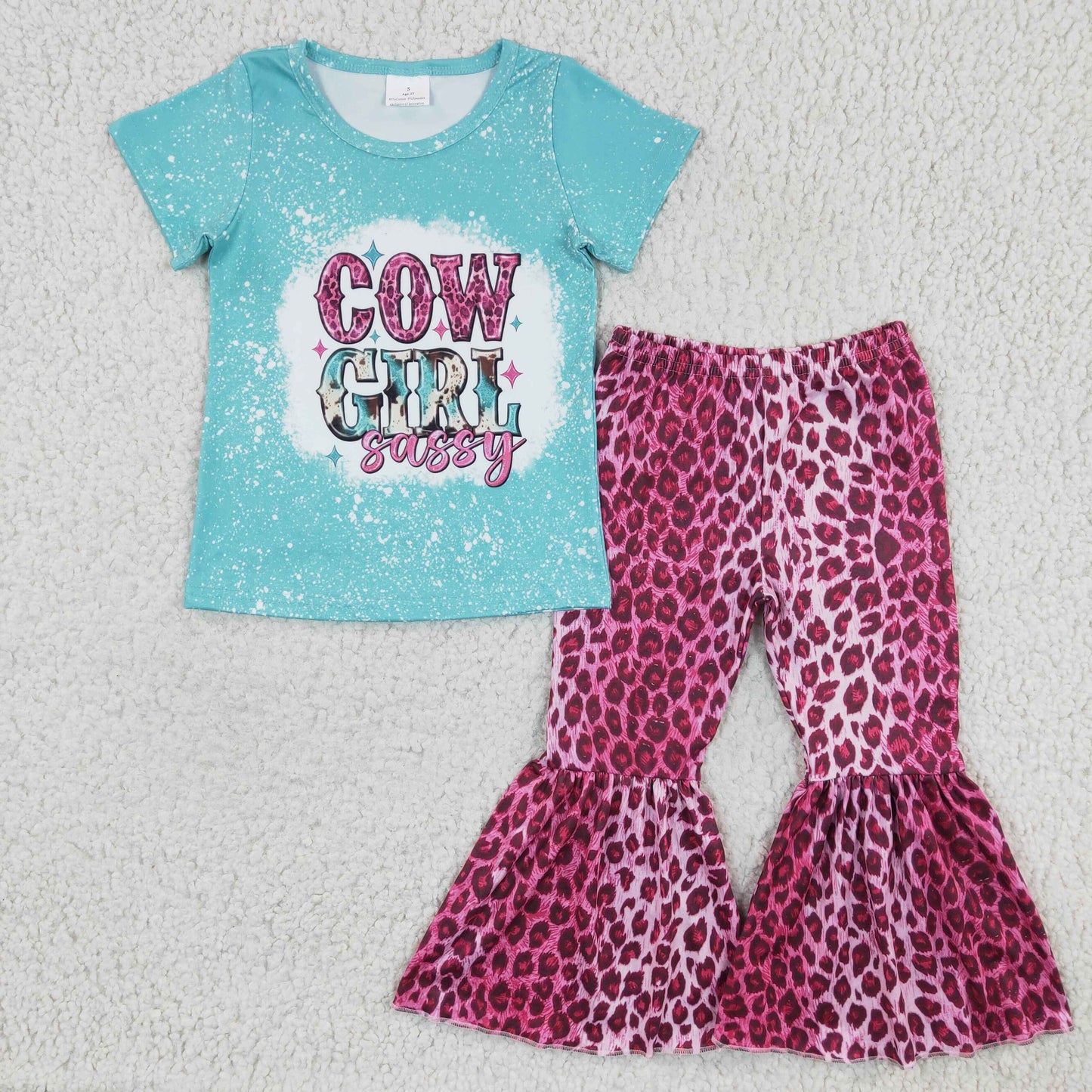 CowGirls Purple Leopard Girls Set