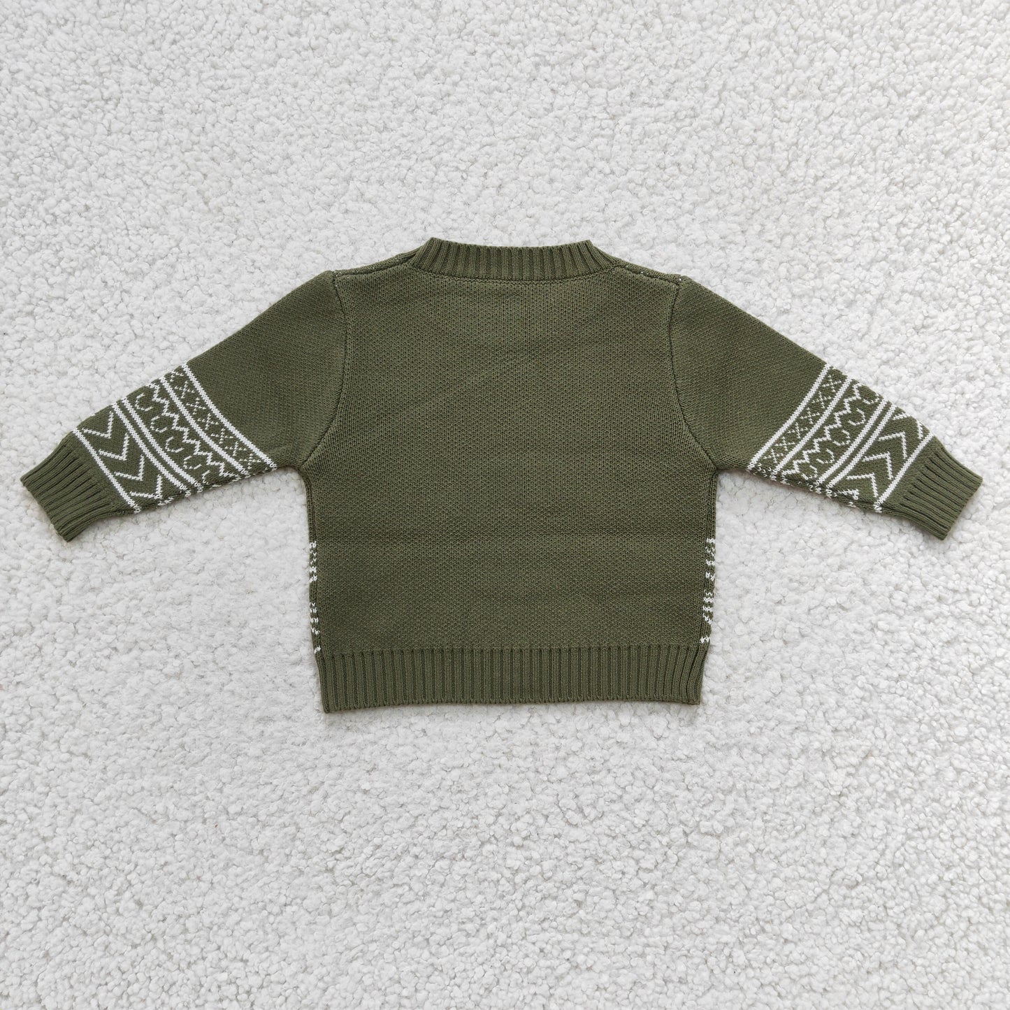 Dark Green Cow Sweater