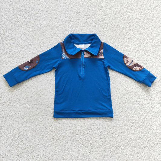 Western Blue Cow Coat