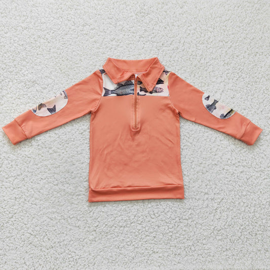 Orange Fish With Zipper Coat