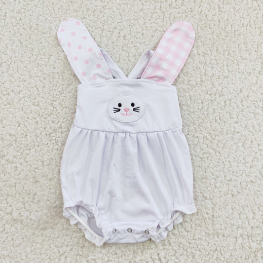 Easter Embroidery Bunny Baby Romper