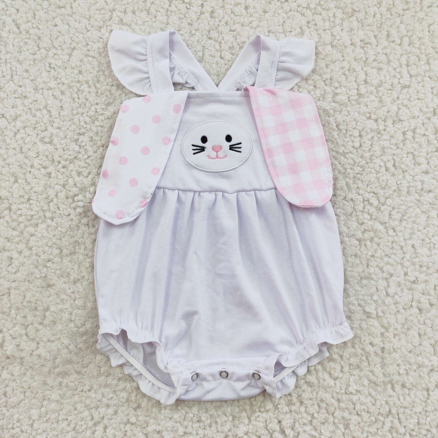 Easter Embroidery Bunny Baby Romper