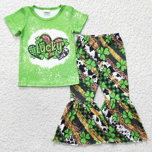 st patrick day Green Lucky Girls Set
