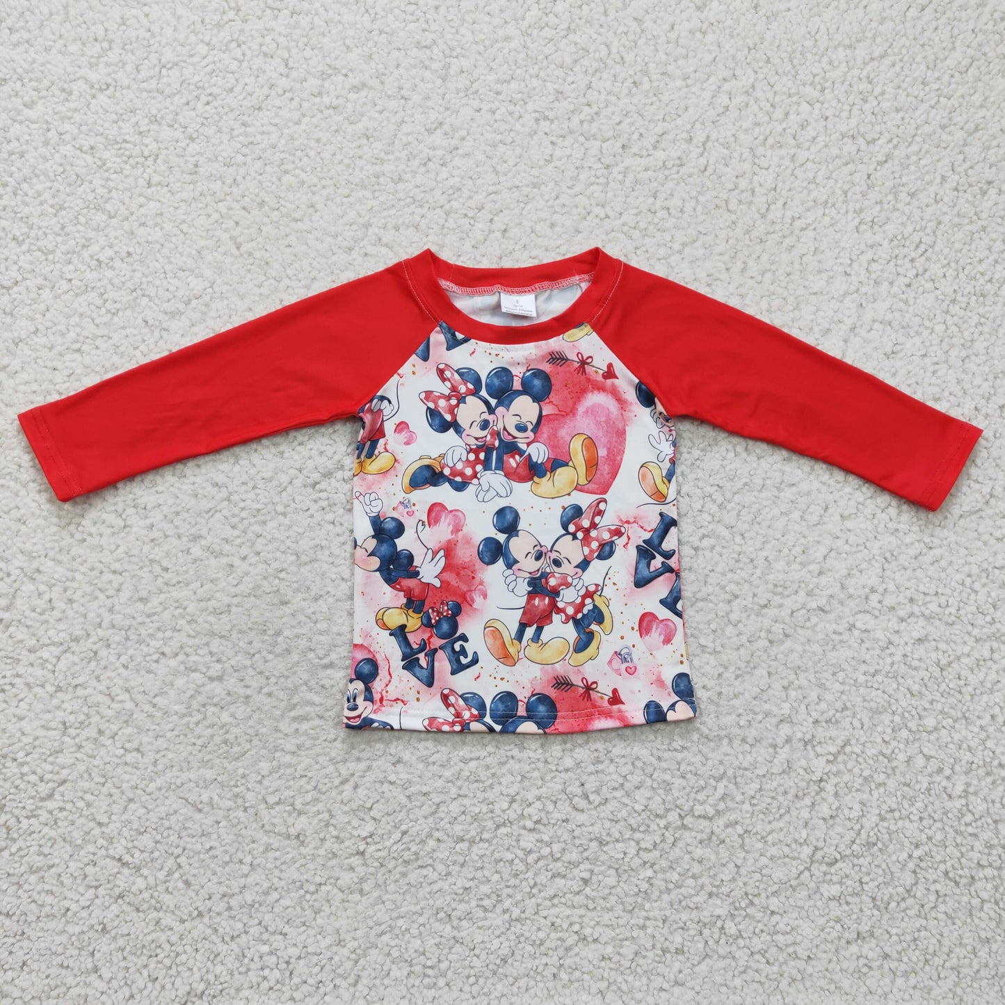 Valentine's Day Red Cartoon boy shirt