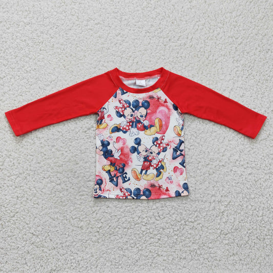 Valentine's Day Red Cartoon boy shirt