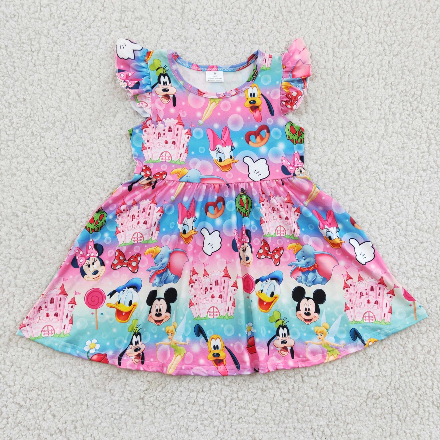 Red Cartoon Girls Dress