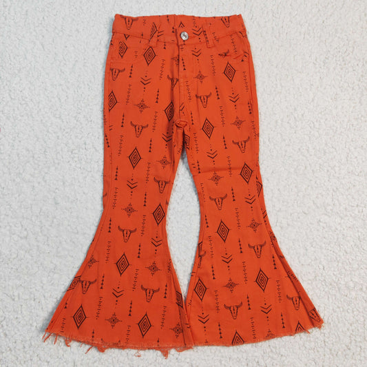 Orange Cow bottom Jeans