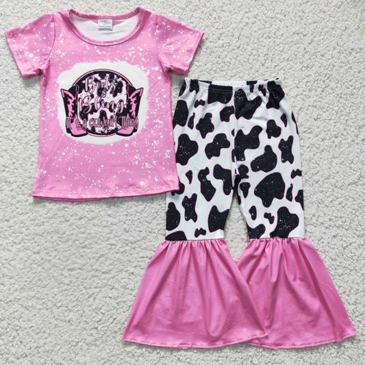 Pink Boots Girls Set