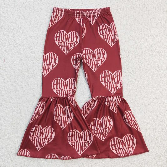 Red Heart bell pants