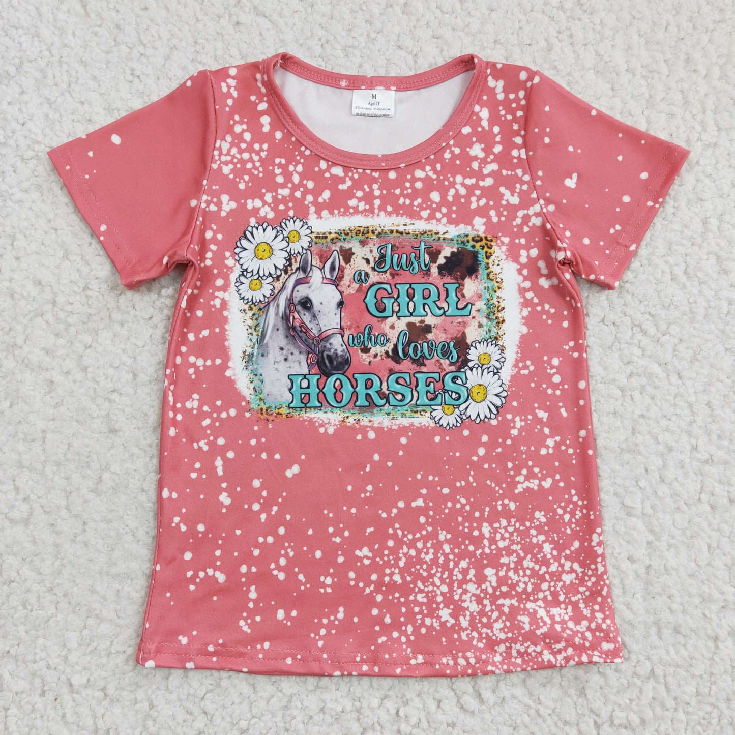 Pink Girl HORSES Baby shirt