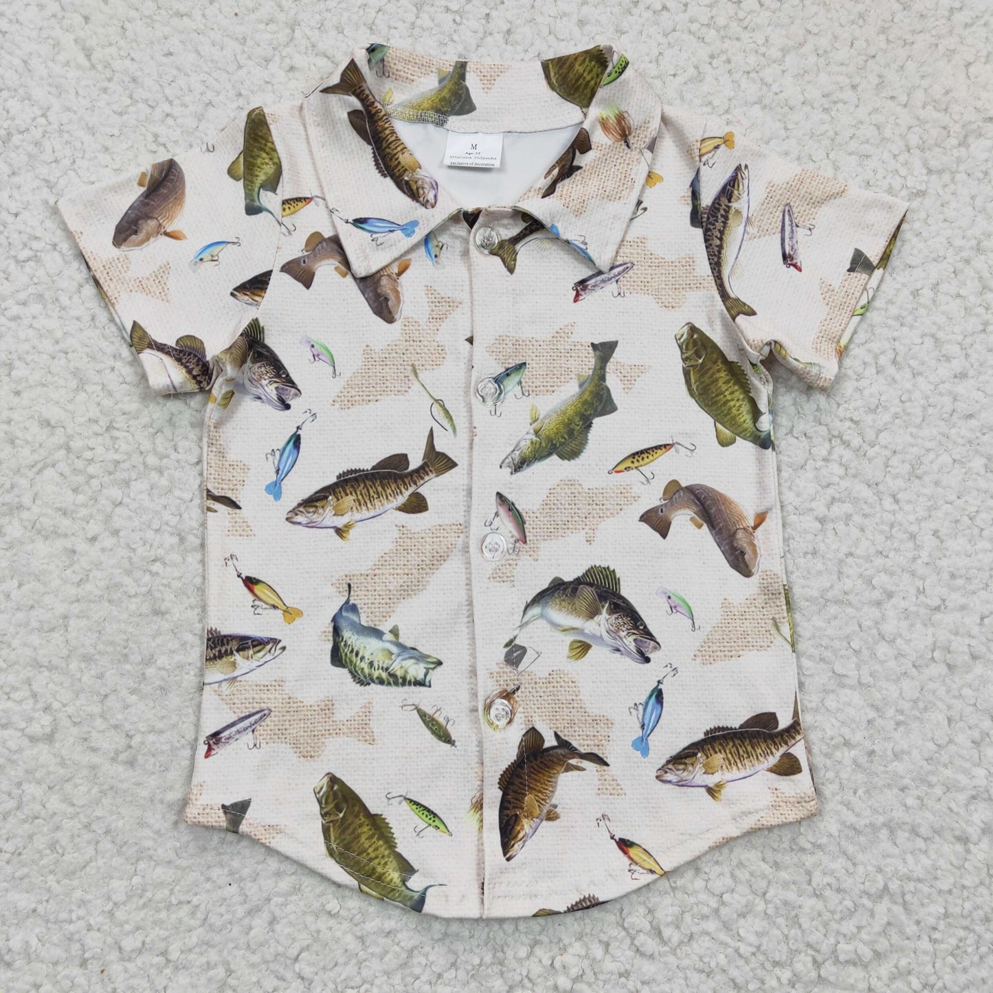 Fish With Button Boy Shirt