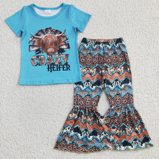 Blue Heifer Cow Boutique Girl Outfits