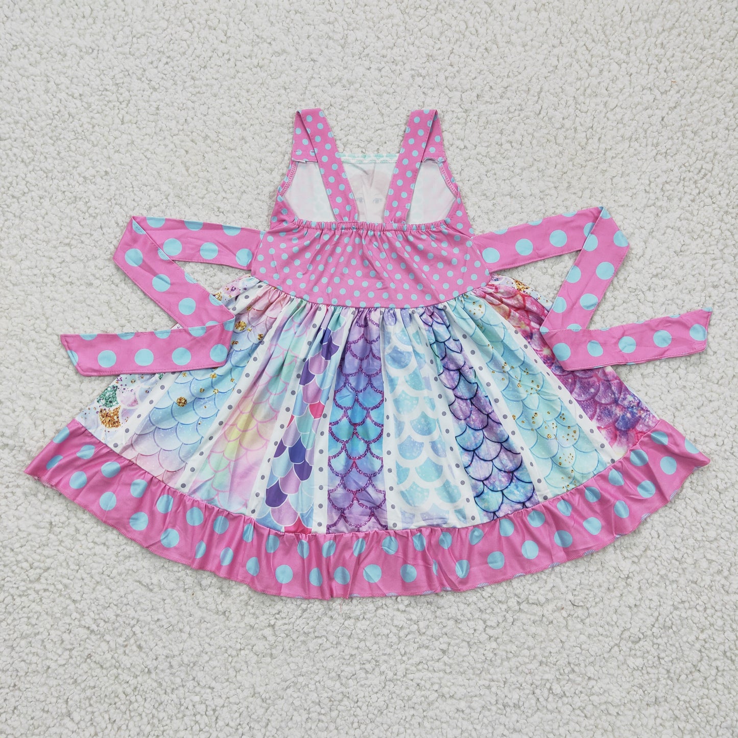 Purple Dots Cartoons Twirl Dress
