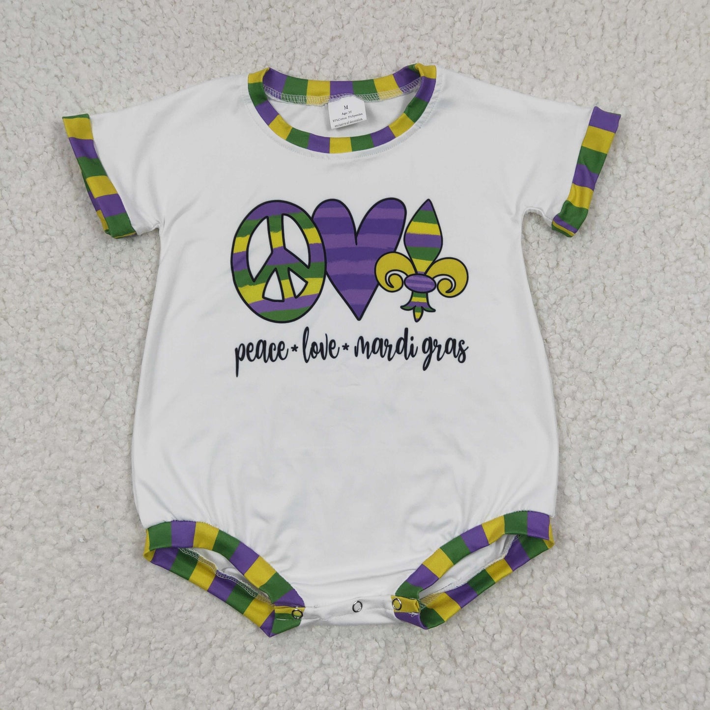 Purple Cartoon Baby Romper