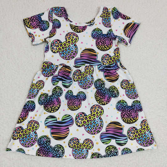 Purple Cartoon Girls Dress