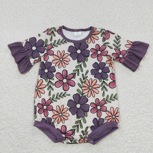 baby Purple Floral romper