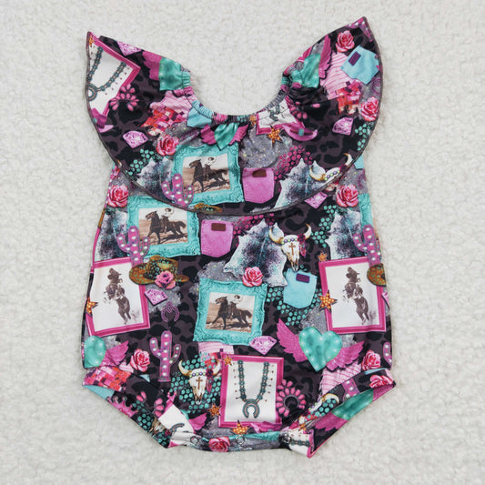 Cowboy baby Girls romper