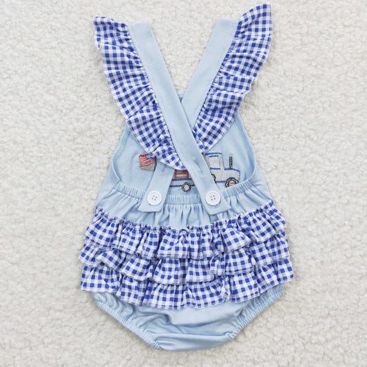 Baby July of 4th Embroidery Romper