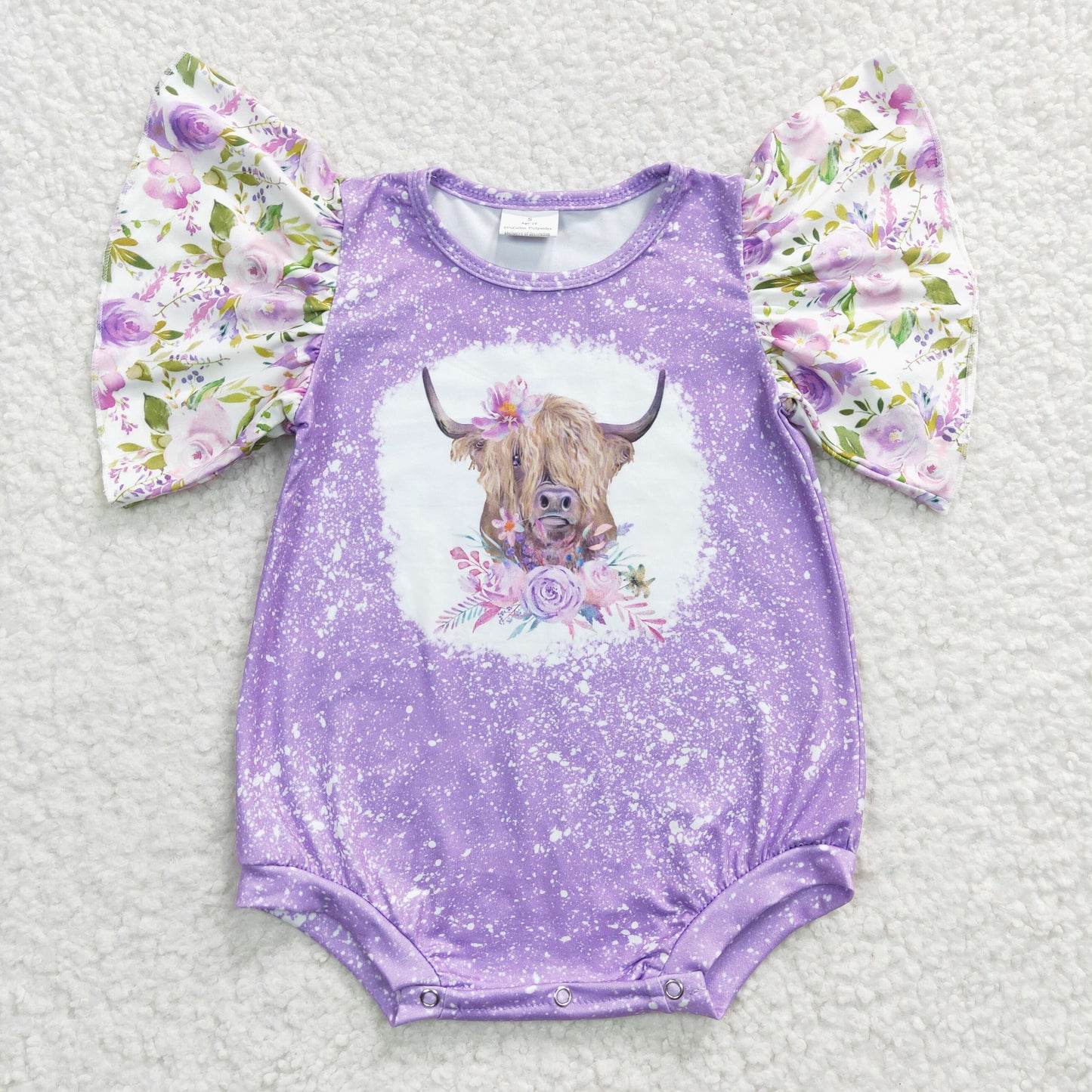baby Purple Cow romper