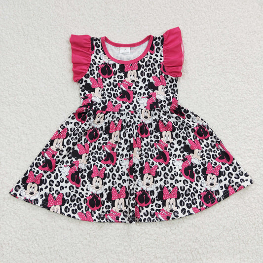Leopard Cartoon Girls Dress