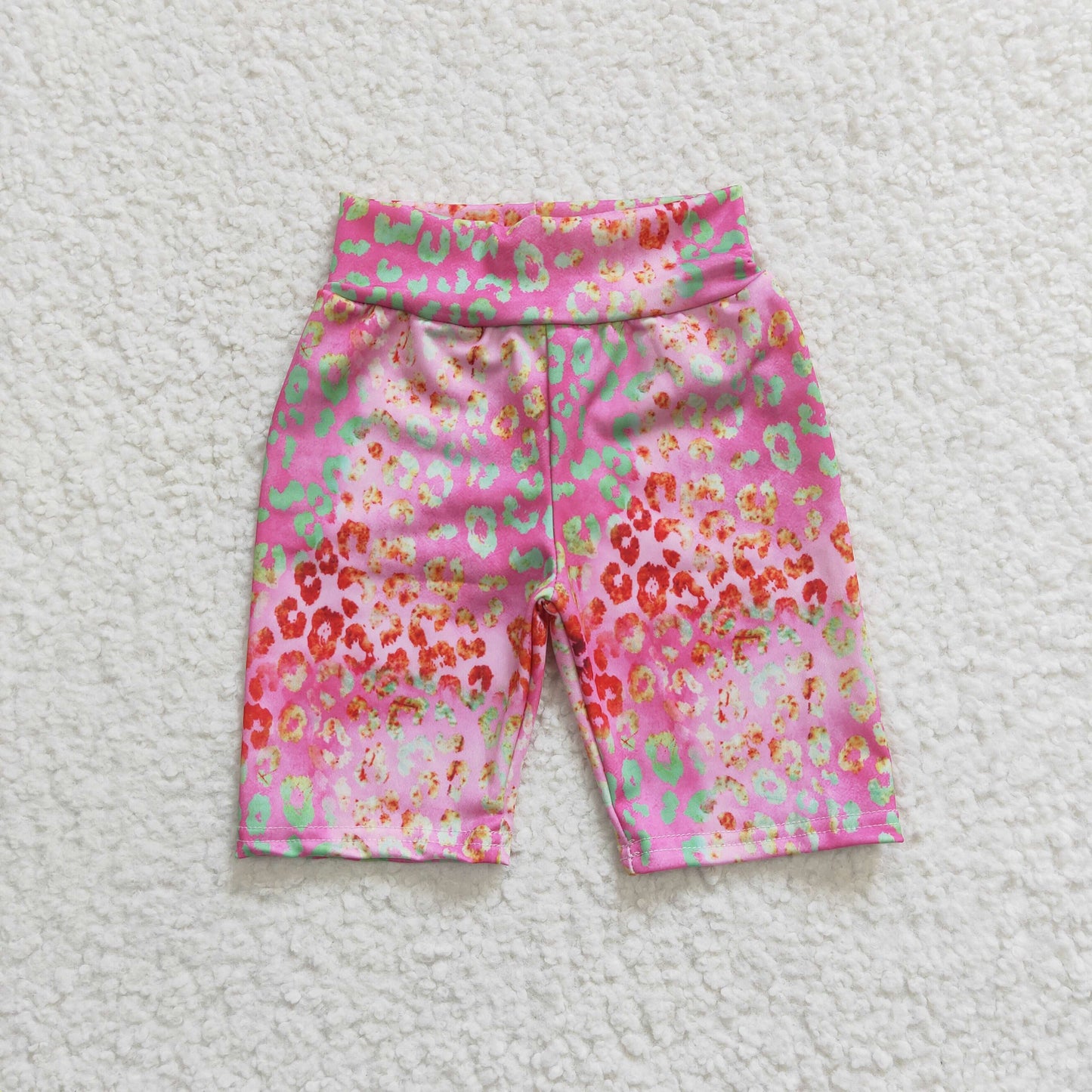 Pink Leopard short Bike Shorts