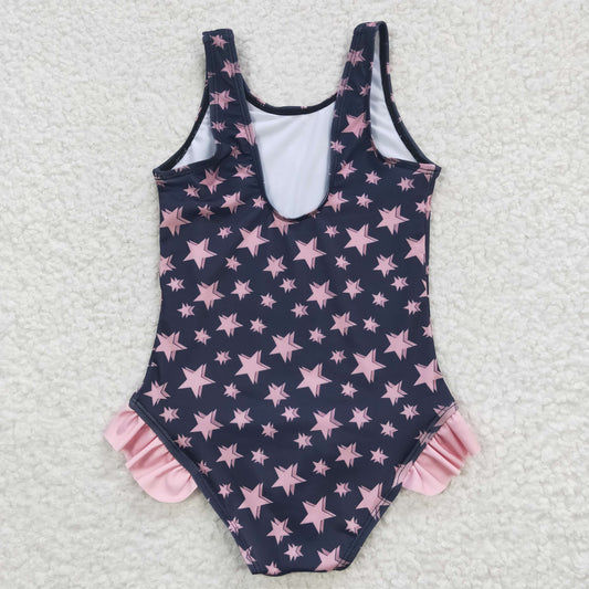 Pink Star Girls Summer Swimsuit