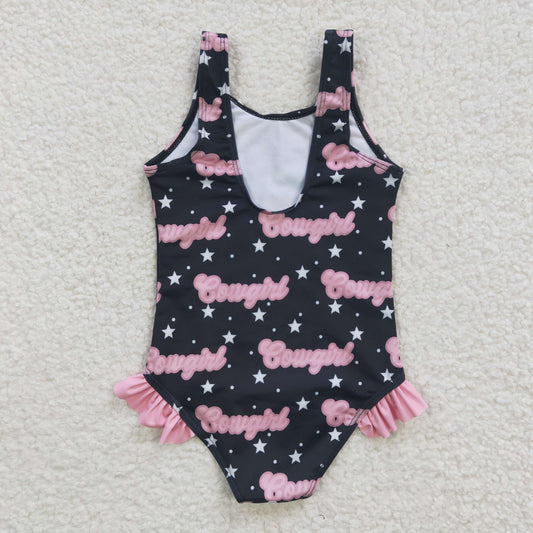 Black Pink CowGirl Summer Swimsuit
