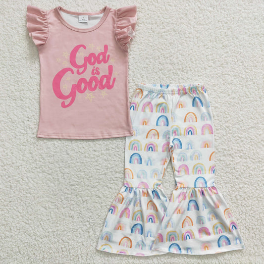 Pink God Good Girls Pant Set