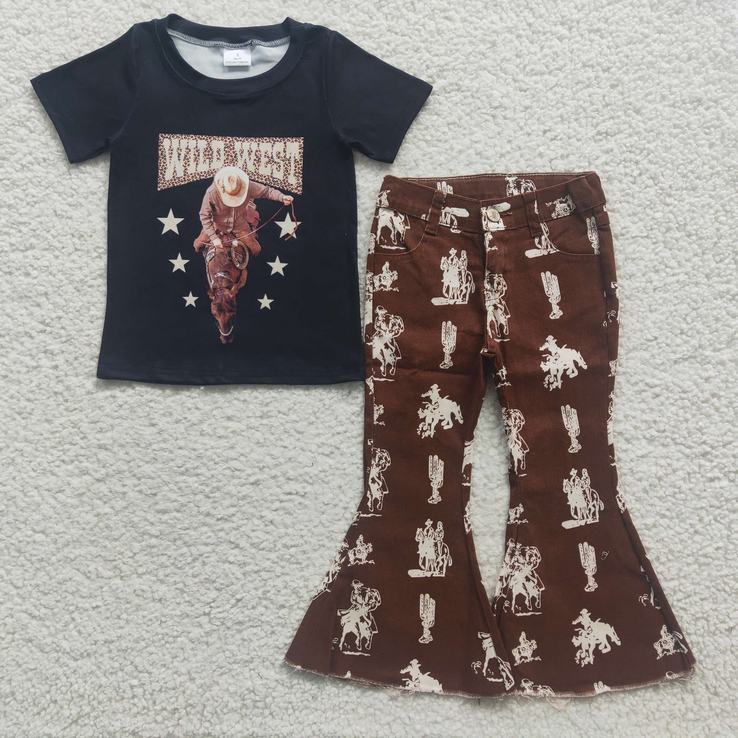 Cowboy Baby shirt Jeans Set