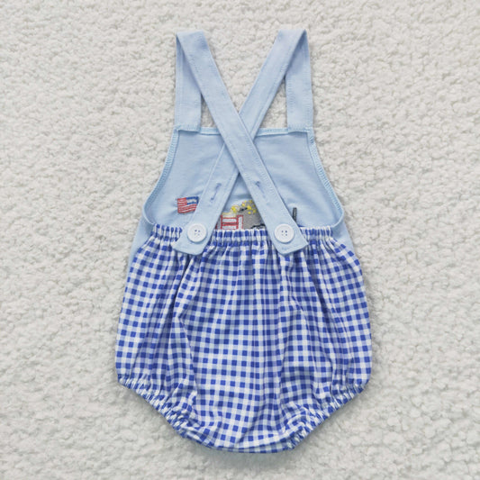 Embroidered July of 4th Baby Boy Romper