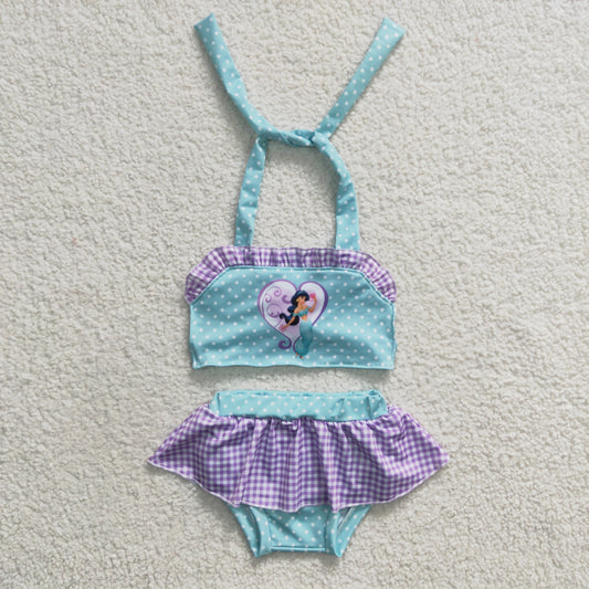 Cartoon 2pc girls summer Swimsuit