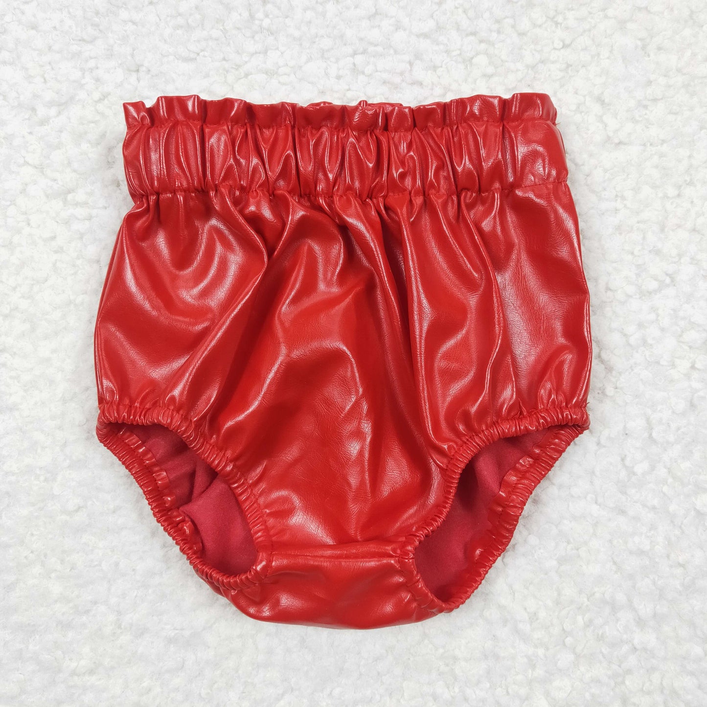 Red Leather Baby Bummies