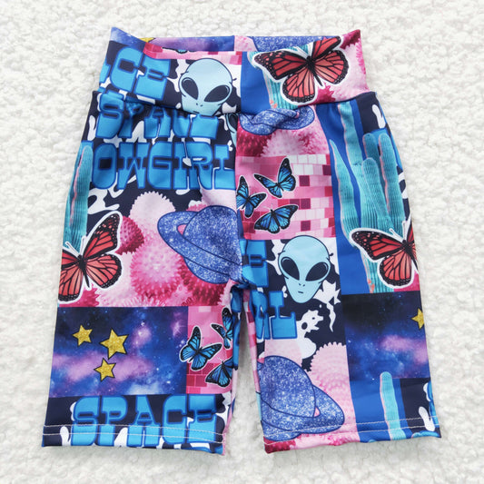 Blue Butterfly short Bike Shorts