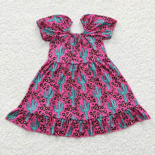Purple Cactus Girls Dress