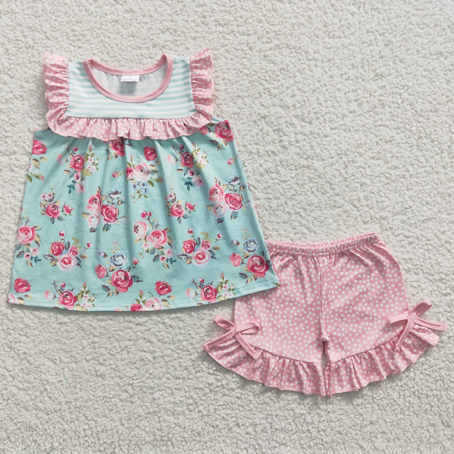 Pink Flower Summer Girls Set