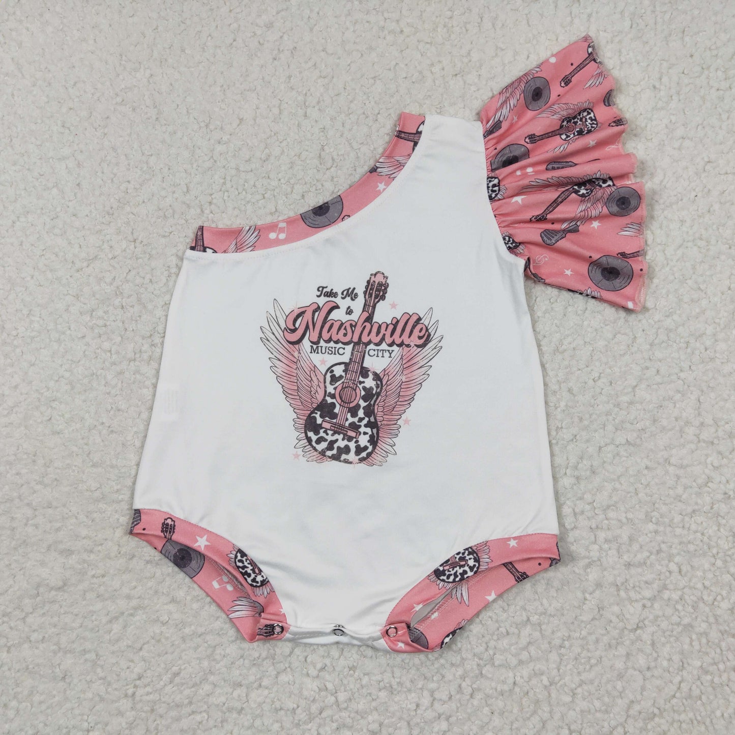 Pink Cow Baby Romper