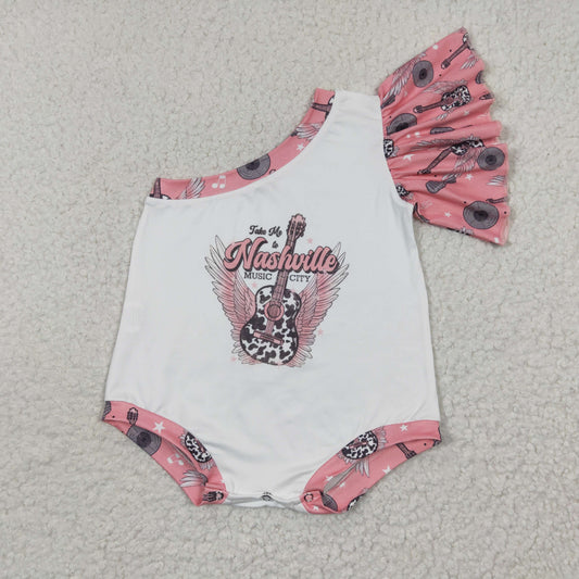 Pink Cow Baby Romper